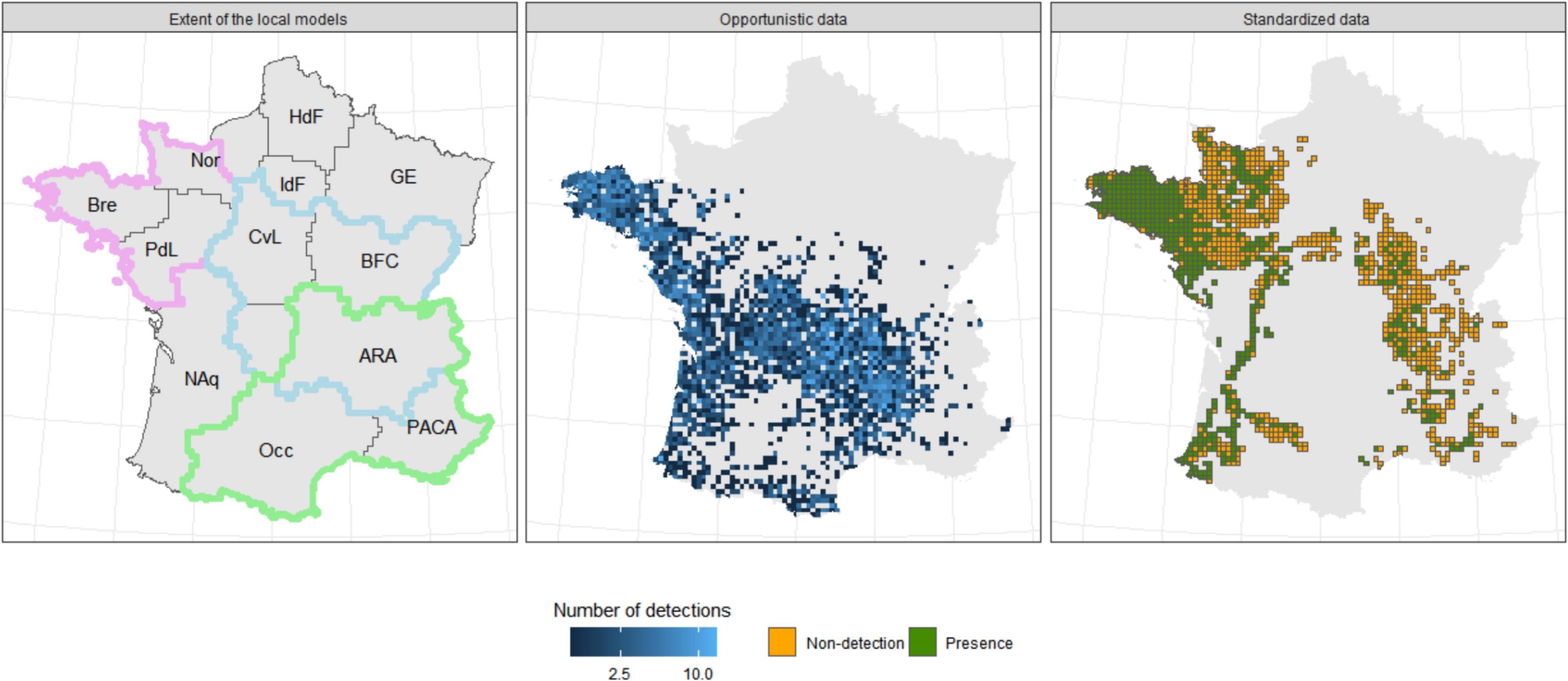 Cartes des données loutre d'Europe